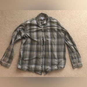 Carhartt 2XL Tall Button Up Green Flannel